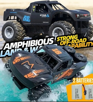 1:16 RC Truck Amphibious Off Road 4WD High Horsepower TWO BATTERIES Highspeed