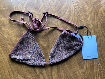 Bond-eye Swim Bikini Top Luana Tri Cocoa Butter Lurex. One Size NWT