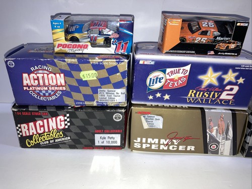 LOTTO DI 7 AUTO PRESSOFUSE PETTY,SPENCER,WALLACE,HARVICK ACTION DA COLLEZIONE 1:64 NUOVE - Foto 3 di 10