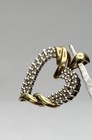 14k Yellow Gold & Melee Diamond Open Heart Pendant 1.7 g — photo 4