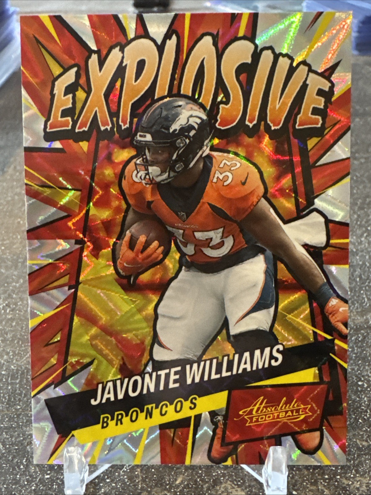 2022 Panini Absolute - Explosive Javonte Williams #E22 Case Hit SSP