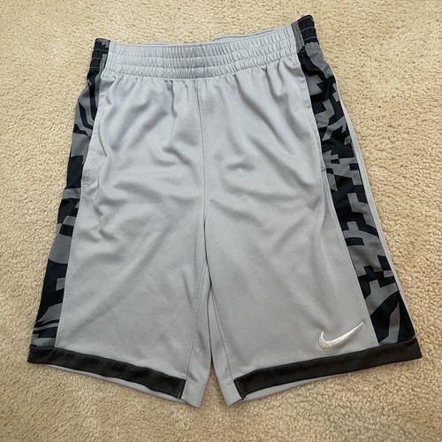 Nike Boy’s Dri-Fit - SZ L - Grey Black Pocketed Basketball Sneakers Shoes