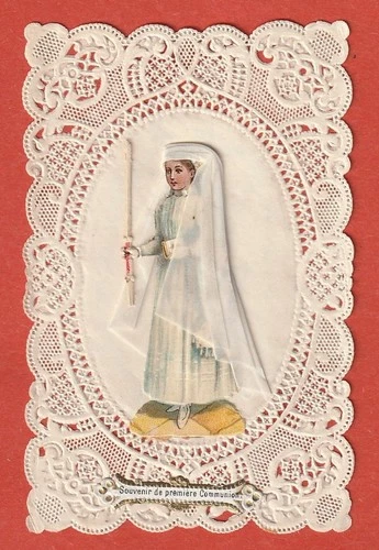 CANIVET-PIOUS IMAGE-19th century - SOUVENIR OF FIRST COMMUNION