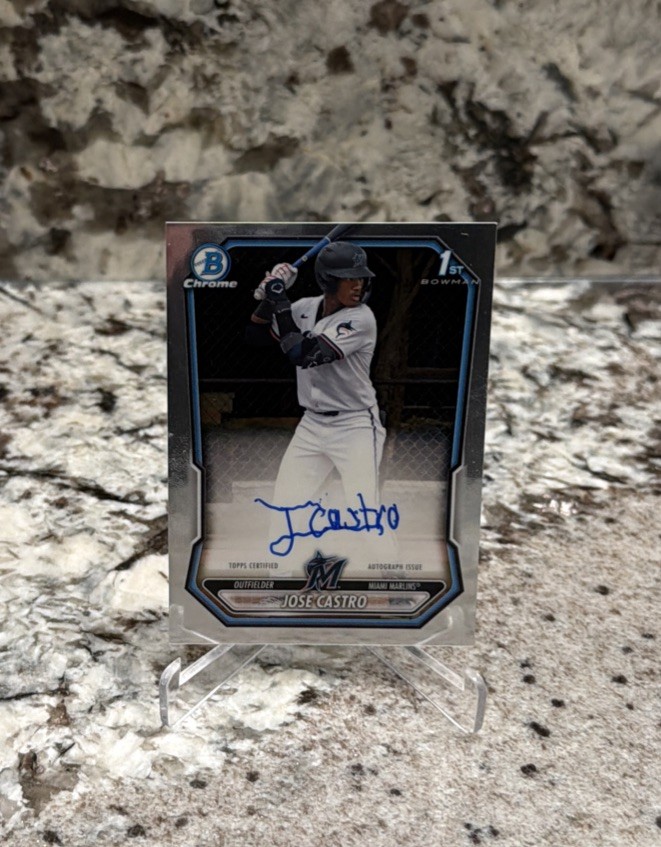 2026 Topps Bowman Chrome Jose Castro Prospect Auto RC #CPA-JCA Marlins