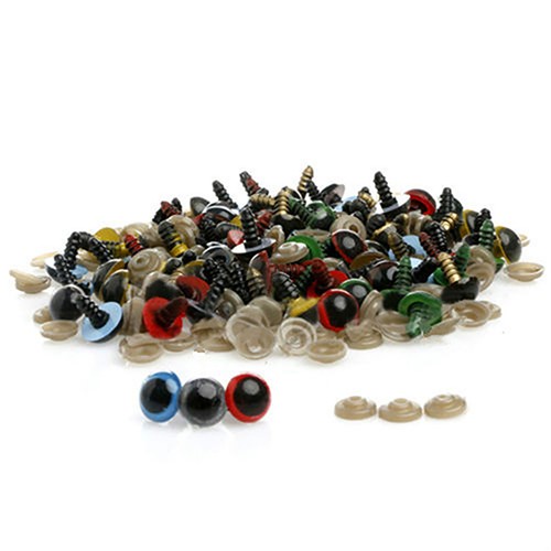 100Pcs 8-20mm Plastic Safety Teddy Toy Eye Kit for Teddy Bear Doll Animal Craft - Bild 13 von 20