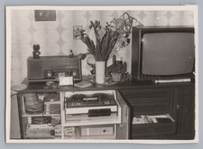 Röhrenfernseher Radio Tonbandgerät - Wohnung - Altes Foto