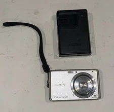 Sony Cyber Shot DSC-W180 10.1MP Digital Camera Silver Tested Working
