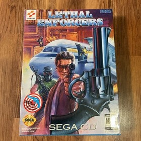 Lethal Enforcers Authentic Sega CD Box and Insert Tray & Freeze Card Only 
