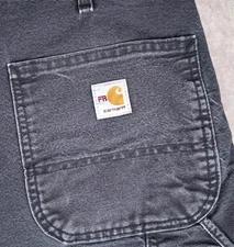 Carhartt FR Carpenter Jeans Mens 34x29 Fit Black Relaxed Work Pants 2112 Cat 2