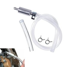 Universal One Way Brake Bleeder Kit Check Valve with Clear Hose & Clamps