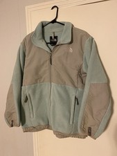 The North Face Girl  s Denali Fleece Jacket XL Youth Blue Gray Full Zip Pockets