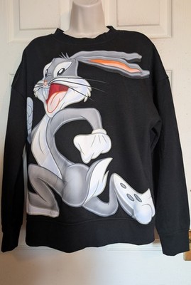Looney Tunes Bugs Bunny Baumwollmix Fleece gefüttert Sweatshirt/Pullover Gr. M 12/14 
