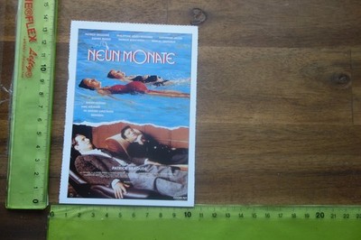 Alte Filmplakatkarte Kino Film Video NEUN MONATE Braoude Russo Bouchite