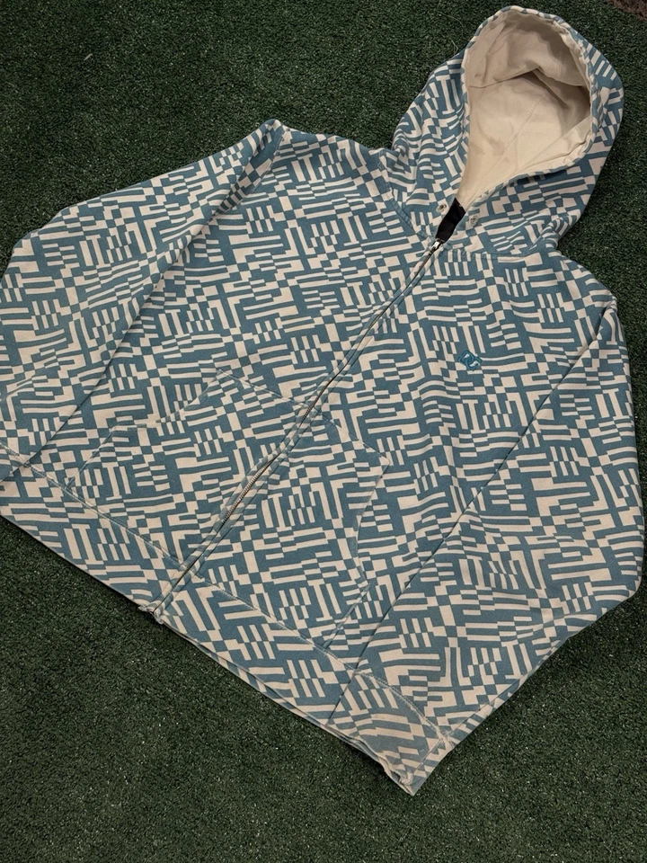 Men’s Y2K style DC shoes zip up blue and white hoodie with a Jesse Pinkman Vibe - Image 2 of 4