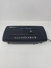 Amazon Basics 8-Sheet Strip Cut Compact Paper Shredder No Basket - Working