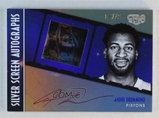 2015-16 Panini Gala Silver Screen Red Ink 8/10 Andre Drummond #SS-ADR Auto 7y2
