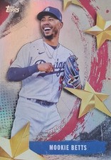 2025 Topps Stars of MLB#SMLB-17 Mookie Betts Red Foilboard