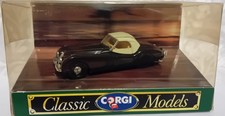 Vintage Diecast Corgi Black 96044 Jaguar XK120 Soft Top with box Collectable