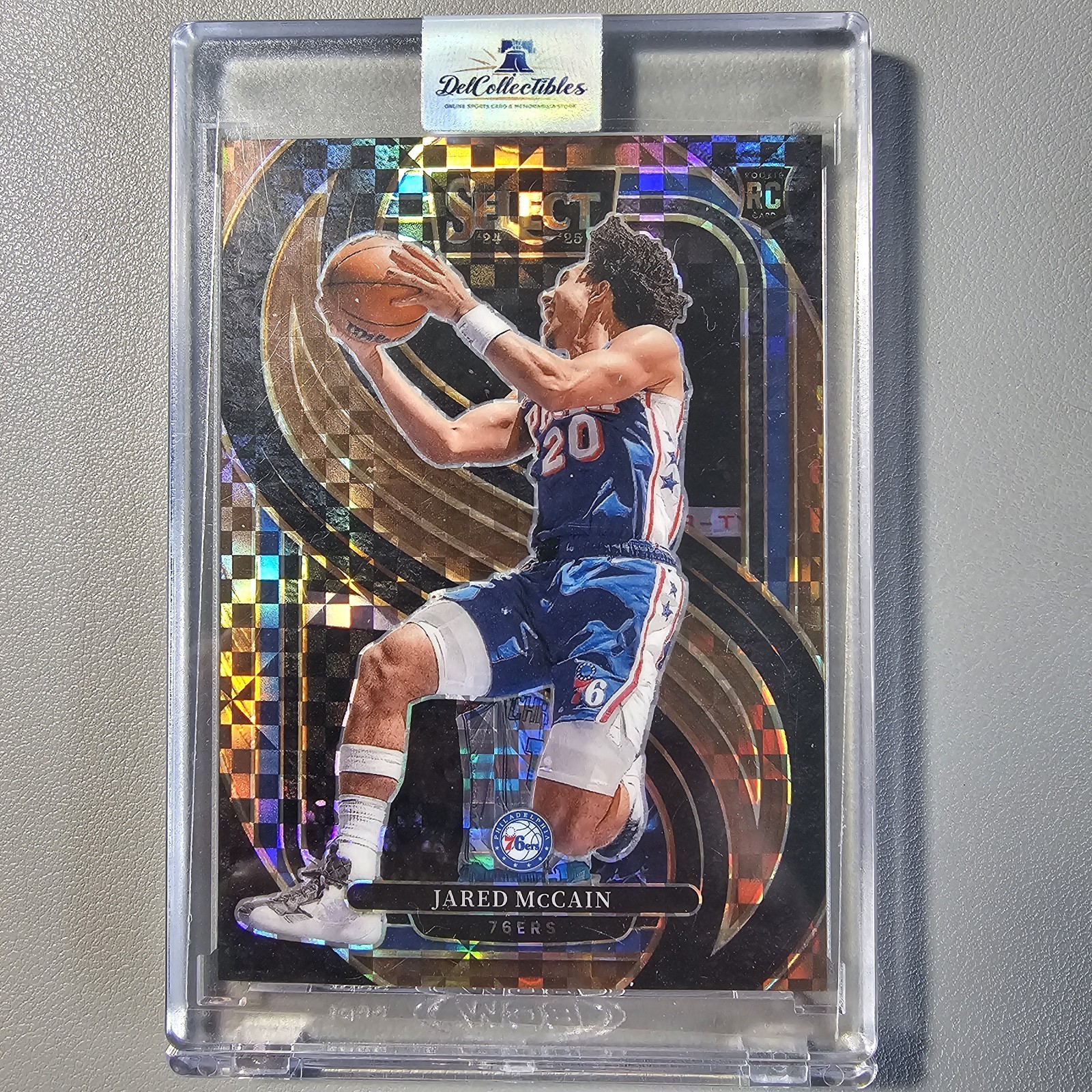 Jared McCain 2024-25 Panini Select Premier Bronze Prizm #184 /49 76ers