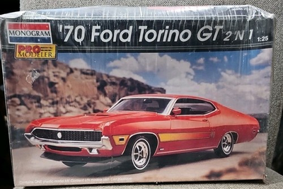 #ad #ad Monogram 1970 Ford Torino GT Model 2 In 1 Kit 1 25 Sealed 85 5958 Pro Modeler $35.00