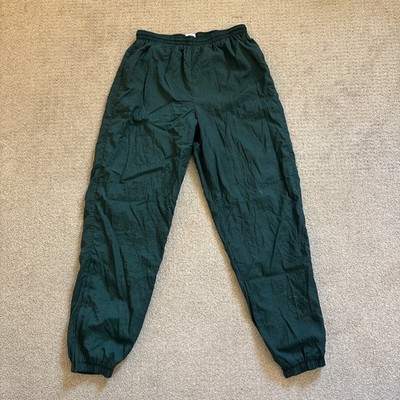 Nike Vintage 90's Lined Nylon Track Pants Green Men's Size Medium