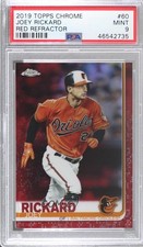 2019 Topps Chrome Red Refractor 2/5 Joey Rickard #60 PSA 9 MINT 4al