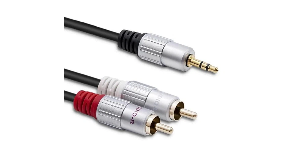 Kabel 2x Cinch / Miniklinke 3,5 mm 3 m Schwarz 52341