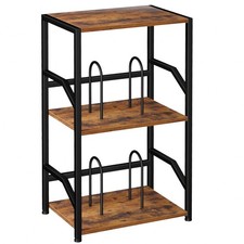 Record Player Stand, Vinyl Record Storage Up to 200 Albums, 3 Tier End Table ...