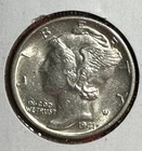 1941D US Mercury SILVER Dime "Denver" Mint! Choice AU! Old US Coin!