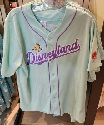 Disney Disneyland Princess Ariel Purple/Blue Baseball Jersey SZ LARGE New 2025