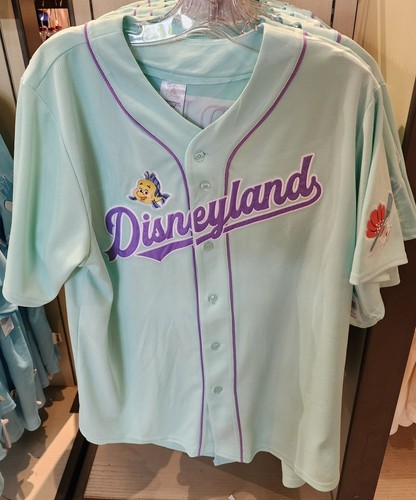 Disney Disneyland Princess Ariel Purple/Blue Baseball Jersey SZ MEDIUM New 2025