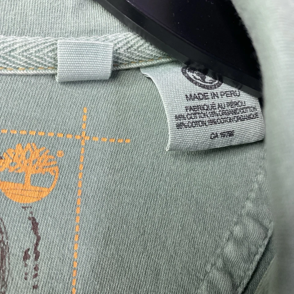 Timberland Polo Corto Algodón Orgánico Perú Suave XL TG Verde Foto 4 de 4