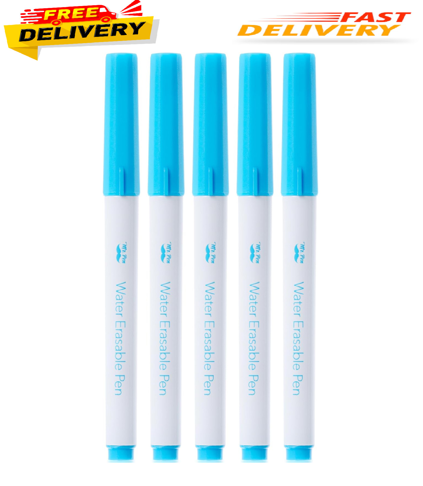 For Sewing, 5 Pack, Blue, Erasable, Water Soluble Fabric Marker,