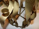 Vintage Gold Metal Candelabra Christmas Tree 5 Candle Holder Centerpiece — photo 4