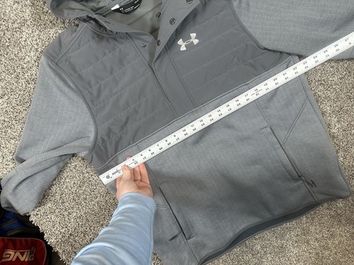 Under Armour Storm Henley Swackett Large Coldgear Loose Storm Mens Gray Pullover - Picture 9 of 12