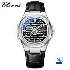CHENXI Mens Leather Hollow Out Luminous Water...