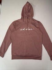 Adidas Sweatshirt Women s Size M Purple Hoodie Pockets Pullover