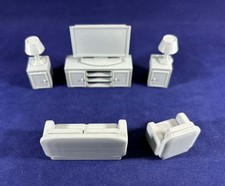 Living Room Set Furniture 28mm 32mm Modern Terrain 3D Printed FAST SHIPPING