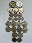 Lot Of 25 US Coins (23 Silver) - 2 Morgan Dollars, 13 Kennedy's and more