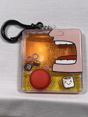 Sushi Toss Water Game / Backpack Hang Fidget Rare Keychain With Push Button Fun