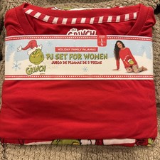 Grinch PJ Set For women- Holiday Family Pajamas-women  s size large