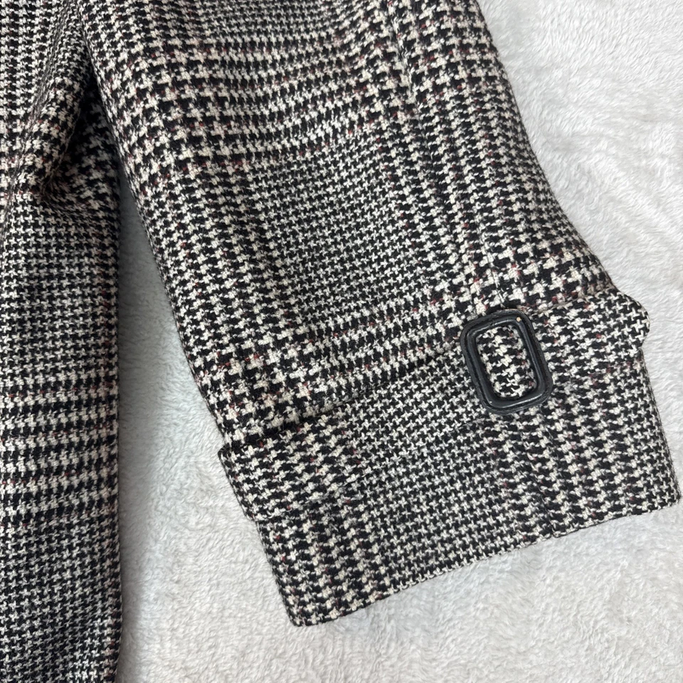 Vtg handtailored bespoke classic Italian Plaid Coat overcoat 48 R Union L@@k - Image 3 of 4
