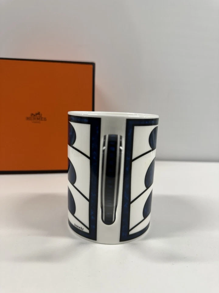 Taza Hermès Blue D’Ailleurs Nº1 240 ml taza de café de porcelana lujosa NUEVA Foto 2 de 4