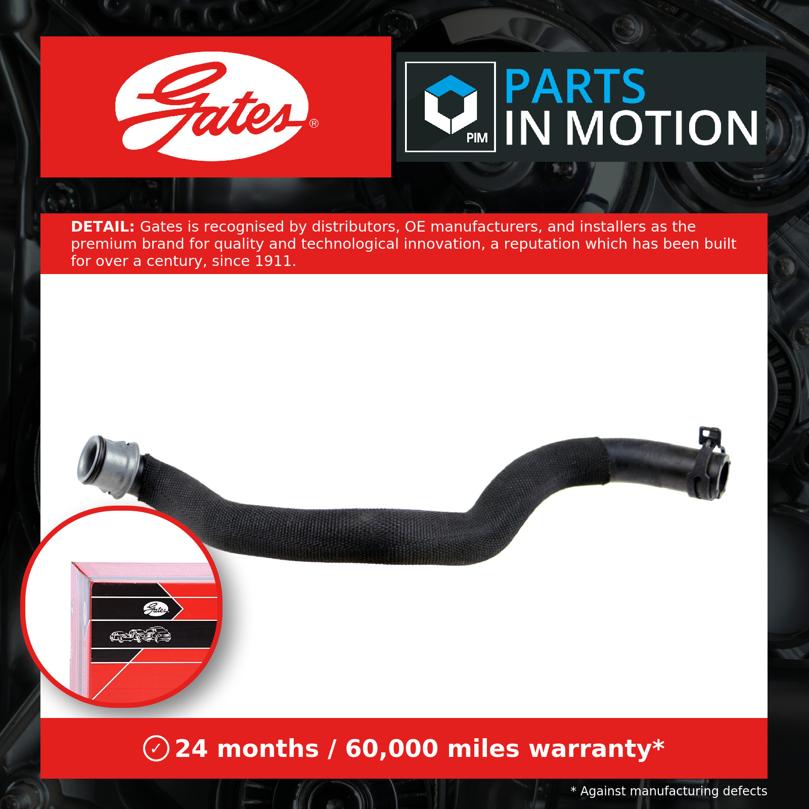 Heater Hose 02-1811 Gates Coolant 2125015782 A2125015782 427521811 Quality New