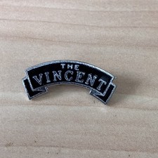 Vintage Vincent Motorcycle Biker 1970's Enamel Badge