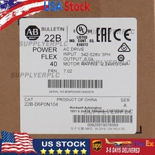 Allen-Bradley 22B-D6P0N104 PowerFlex 40- 2.2 kW 3 HP AC Drive 22BD6P0N104