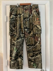 Game Winner Pants Mens Large Camouflage Cargo Pockets Hunting Convertible Belted