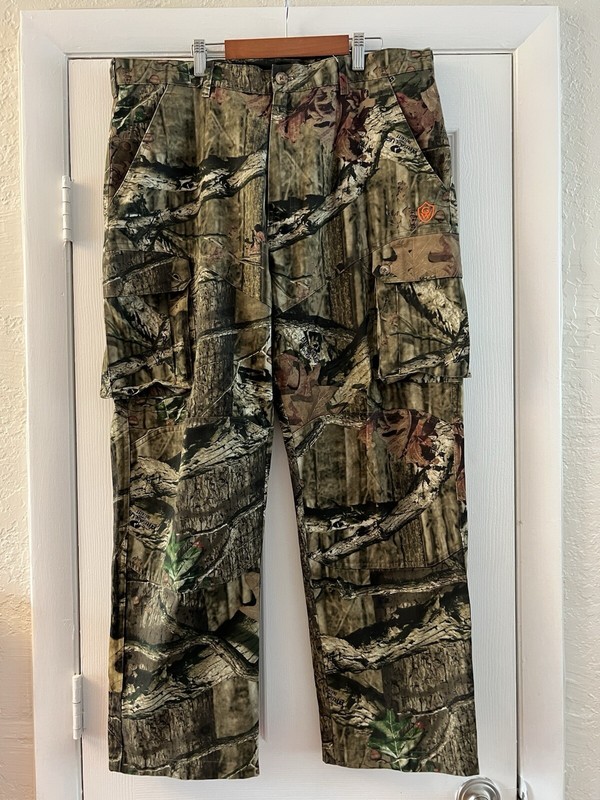 Game Winner Pants Mens Large Camouflage Cargo Pockets Hunting Convertible Belted
