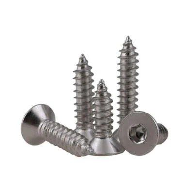 M3 M4 M5 M6 Countersunk Socket Cap Self Tapping Screws Flat Head - 304 Stainless