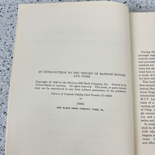 1958 RANDOM SIGNALS AND NOISE Davenport & Root McGraw Hill NEW YORK HC - Imagen 9 de 9